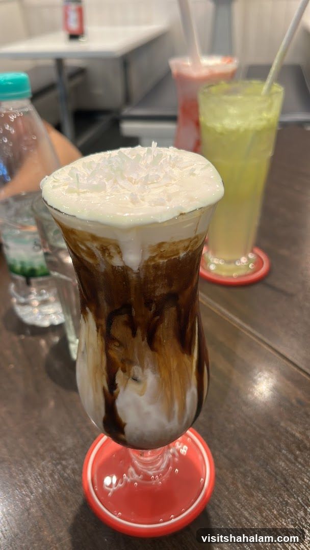 Dessert Drink with Chocolate Drizzle