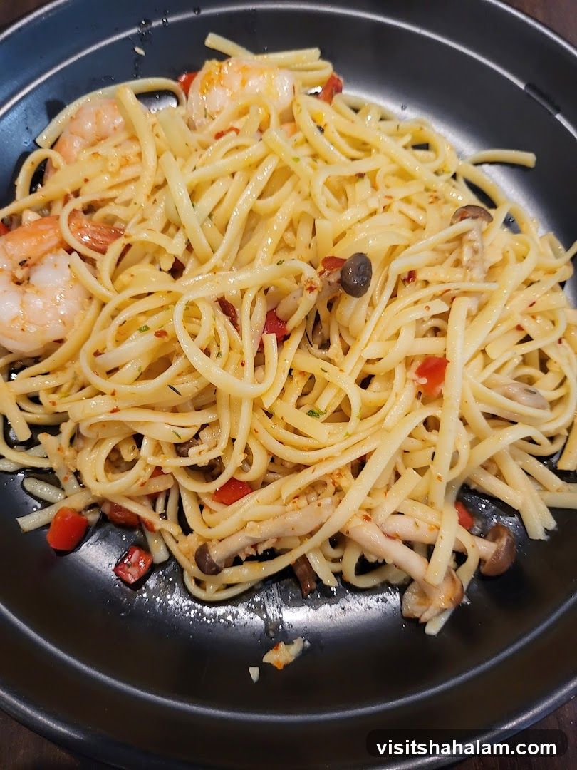 Shrimp and Mushroom Pasta
