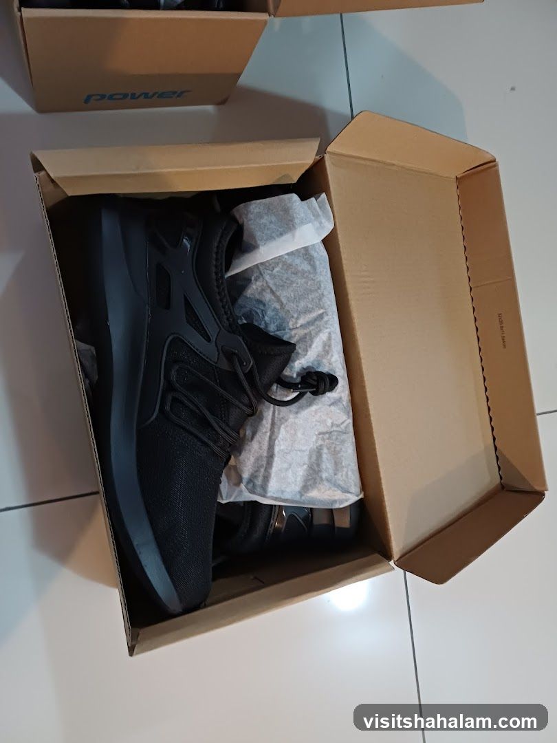 Black Sneakers in a Box