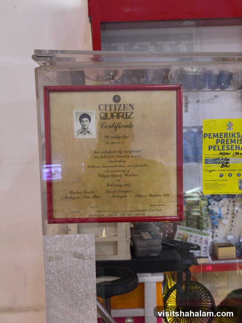 Citizen Quartz Certificate