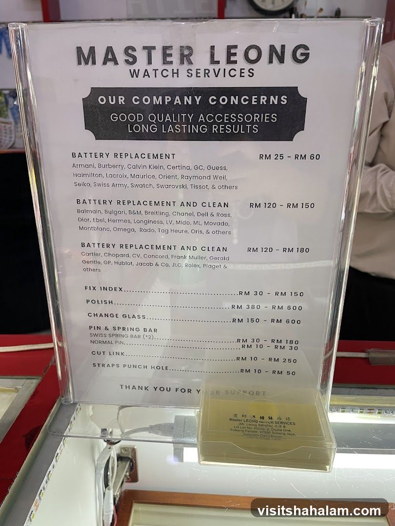 MASTER LEONG WATCH SERVICES