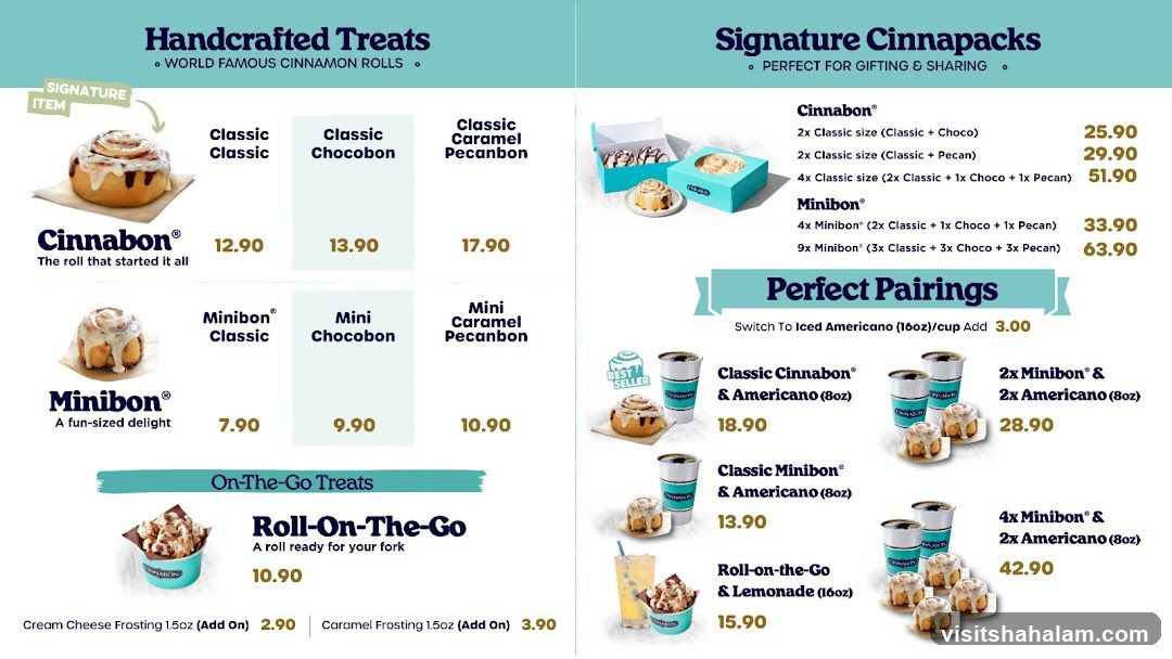 Cinnabon Menu
