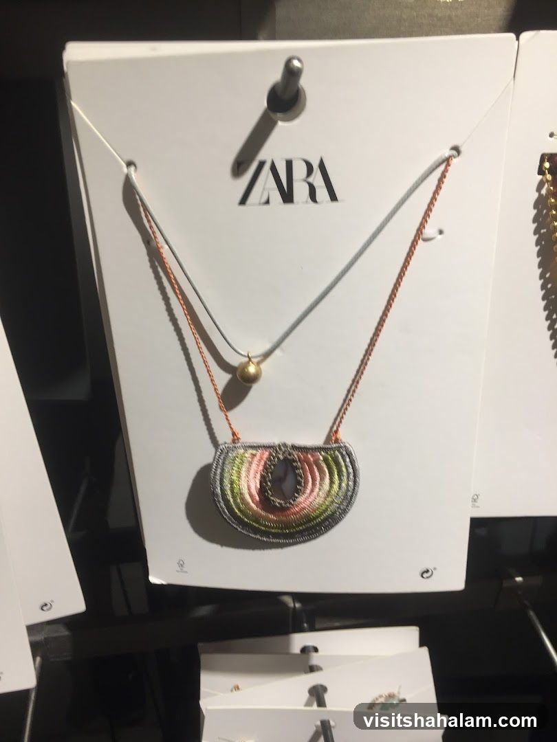 Necklace on Display Card