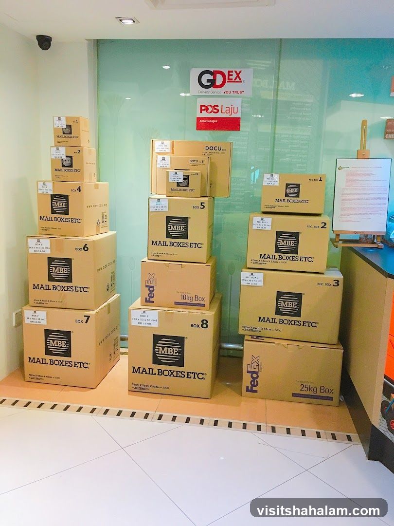 Mail Boxes Etc. Storefront with Packages