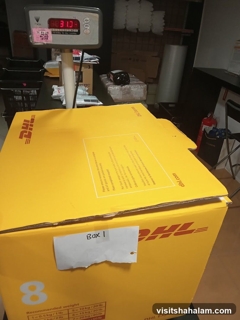 Shipping Scale and DHL Box
