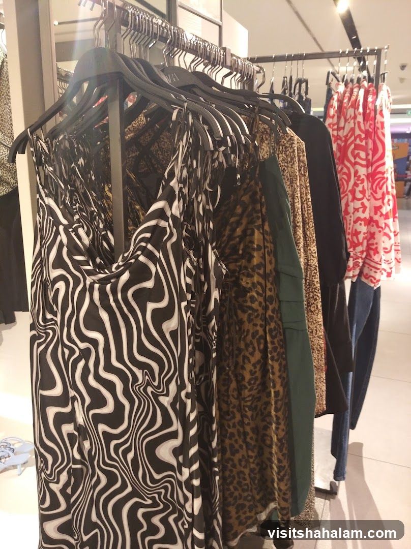 Clothing Racks with Various Dresses
