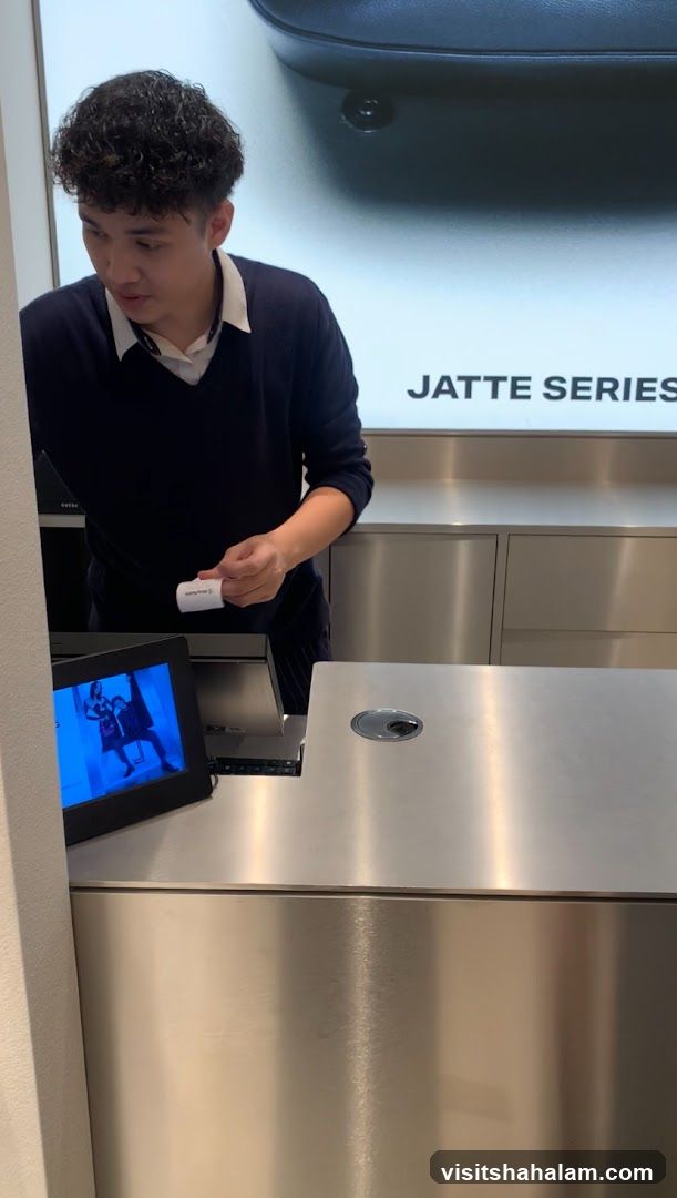 Salesperson at Counter