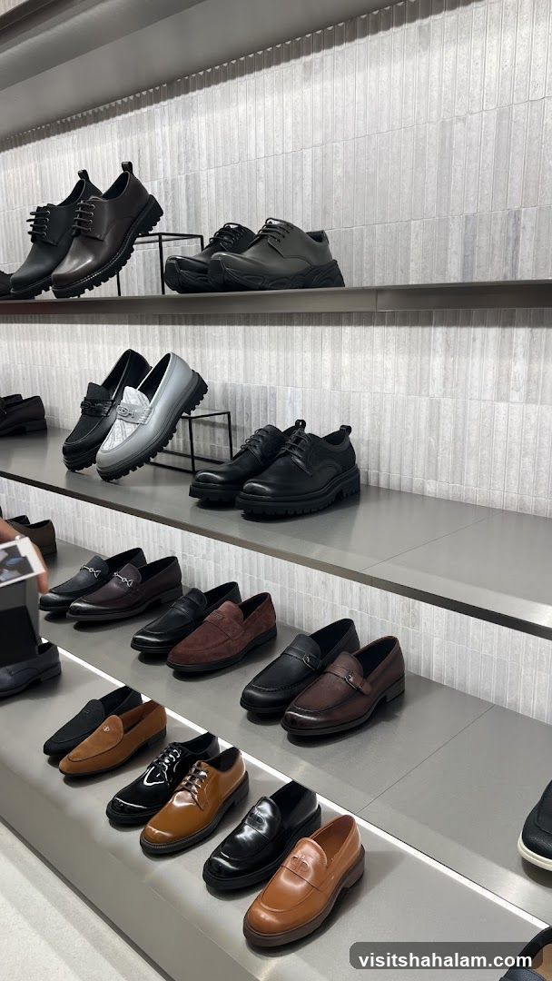 Men's Dress Shoes Display