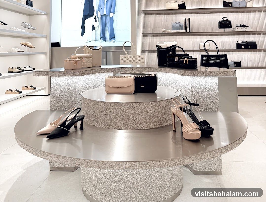 Store Display of Shoes and Handbags