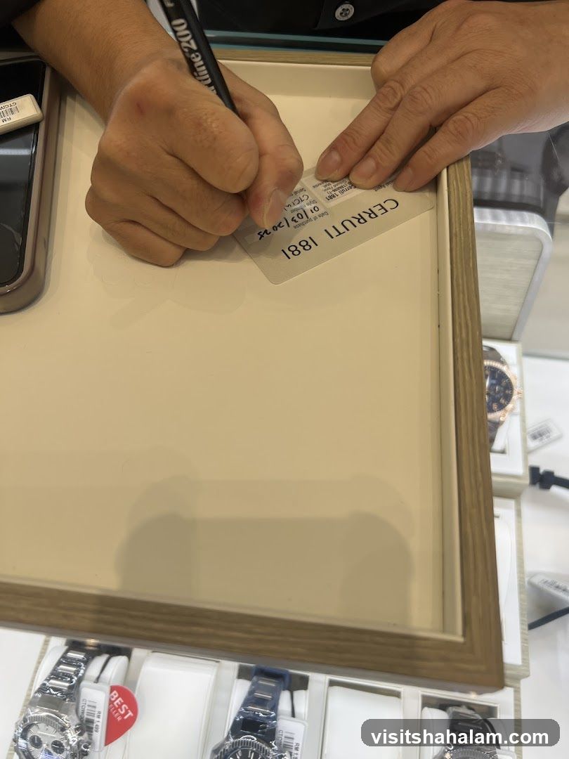 Writing on a watch tag