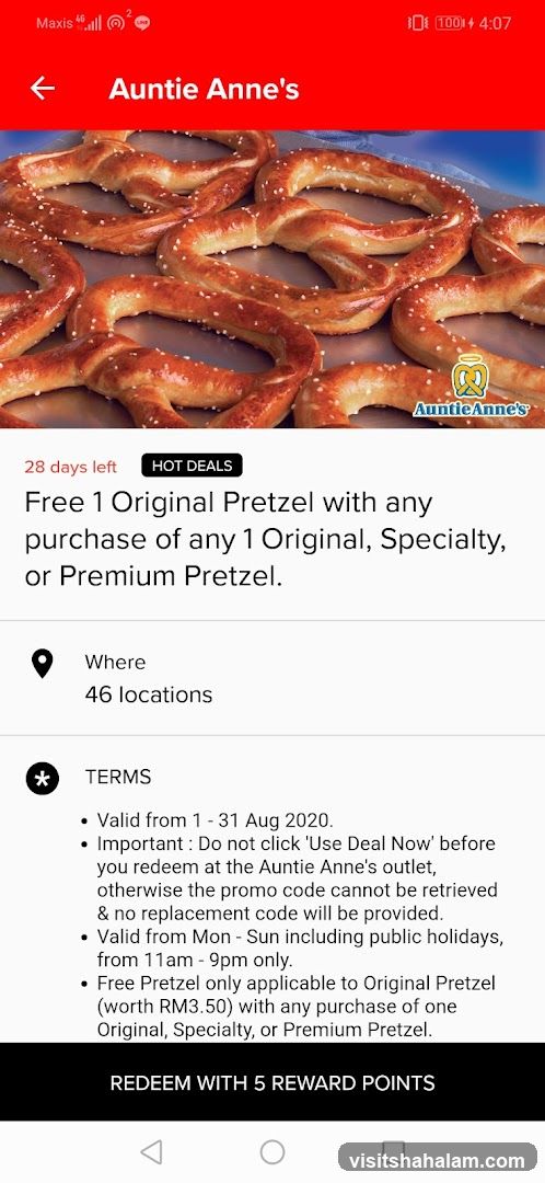 Auntie Anne's Hot Deal