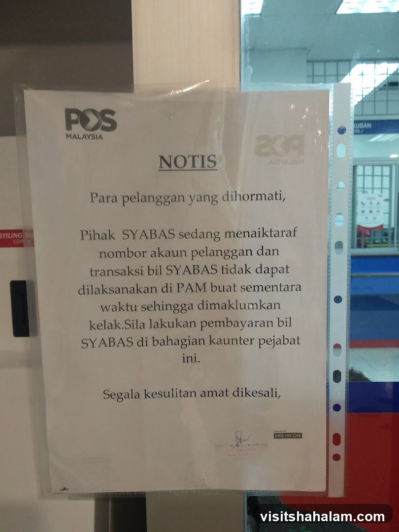 POS Malaysia Notice