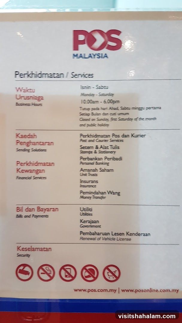 POS Malaysia Services and Hours