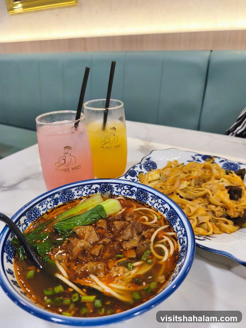 Noodle Soup and Drinks