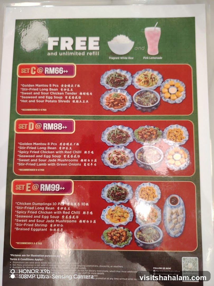 Set Menu Promotions