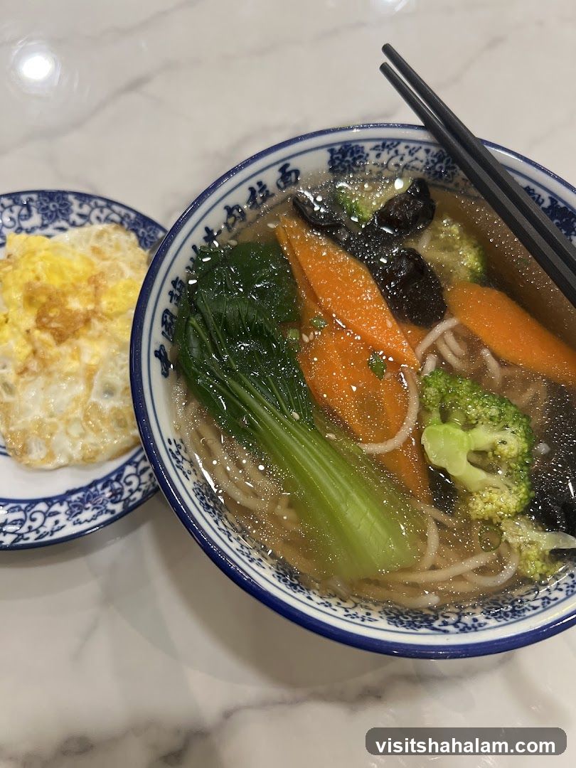 Noodle Soup with Fried Egg