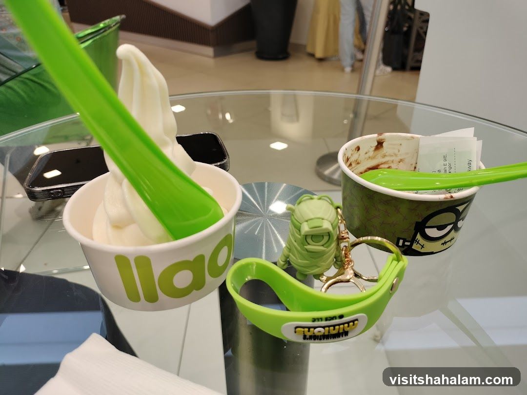 Frozen Yogurt and Minions Merchandise