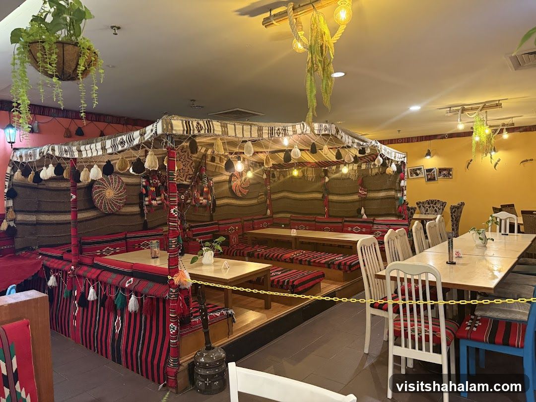 Restaurant Interior with Bedouin Tent Seating