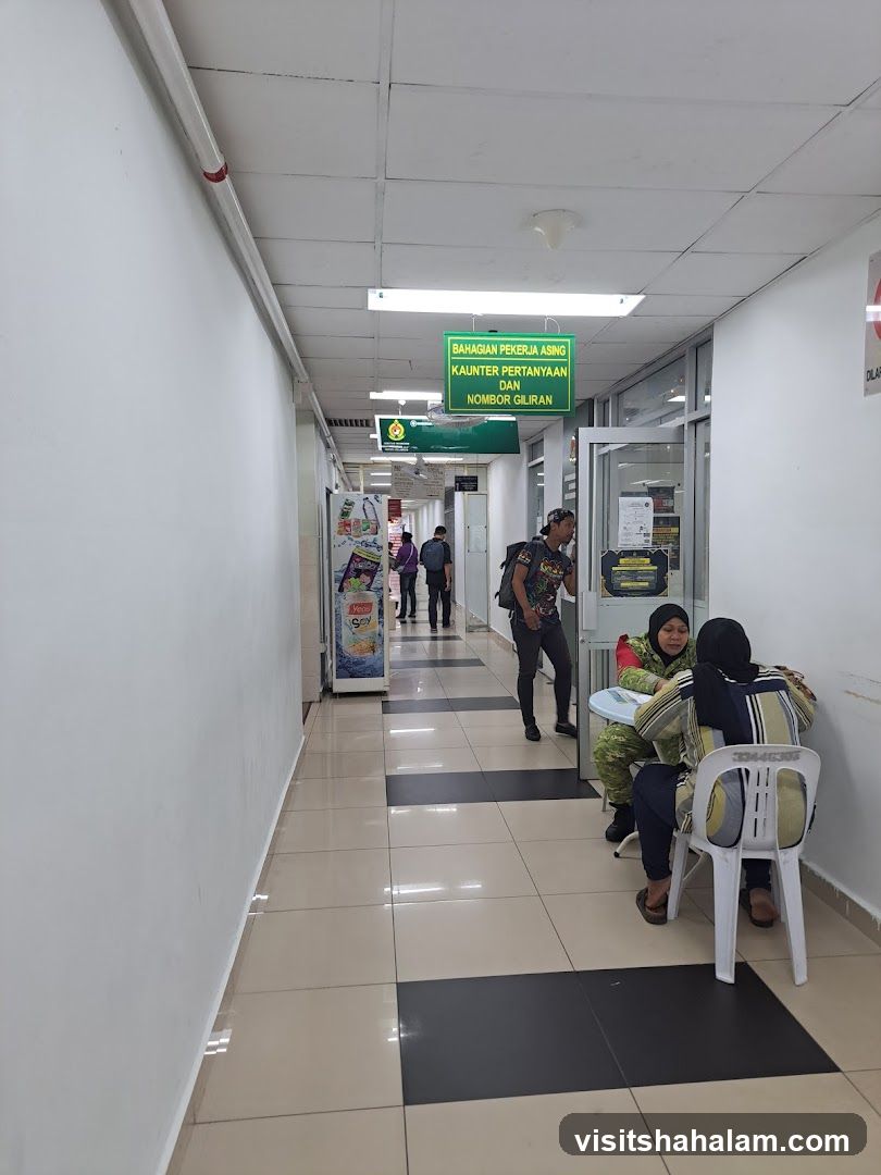 Office Corridor with Information Signs
