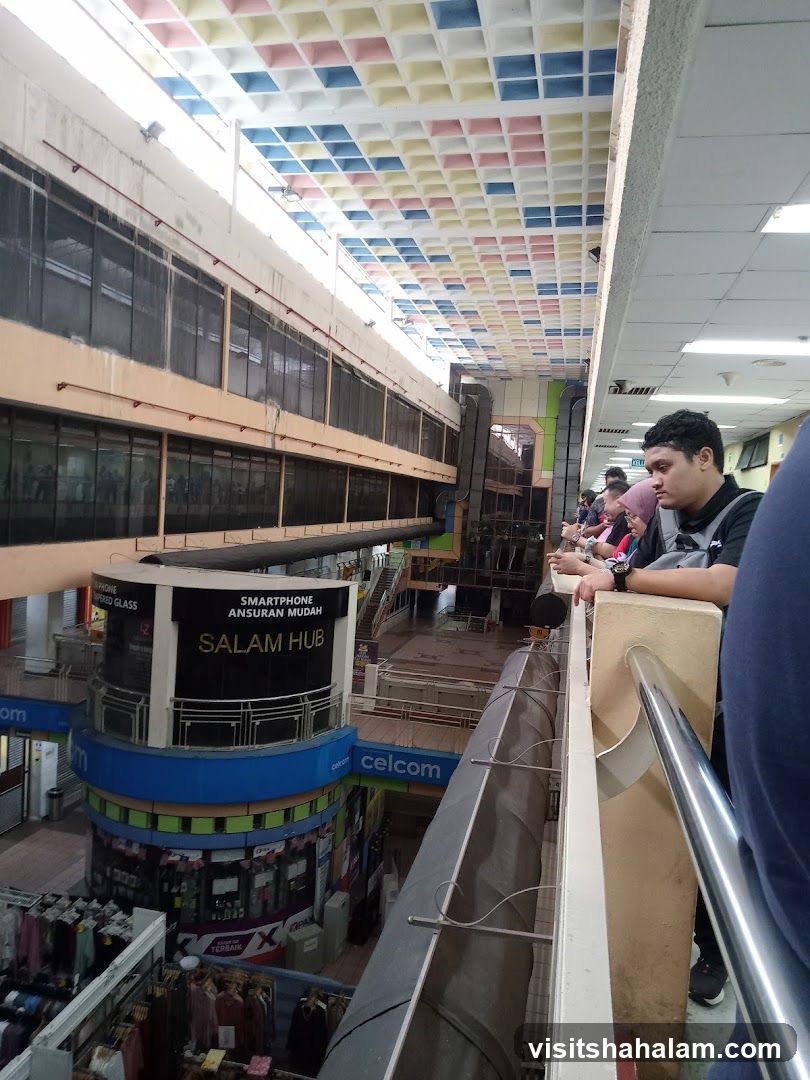 Interior of a multi-level shopping mall