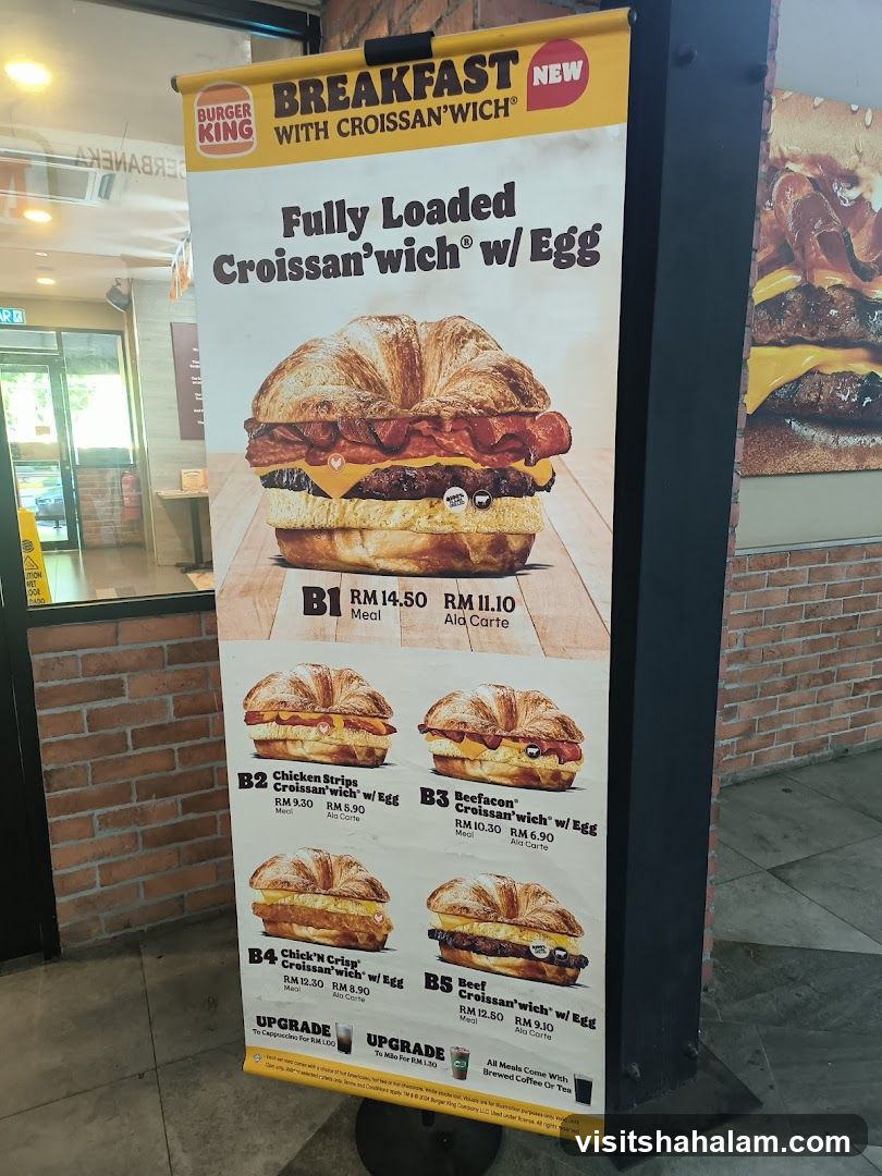 Burger King Breakfast Menu
