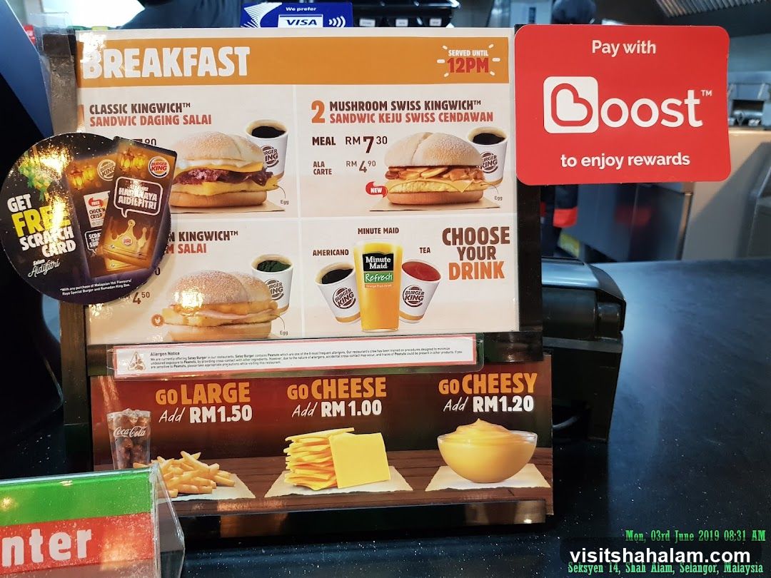 Burger King Breakfast Menu