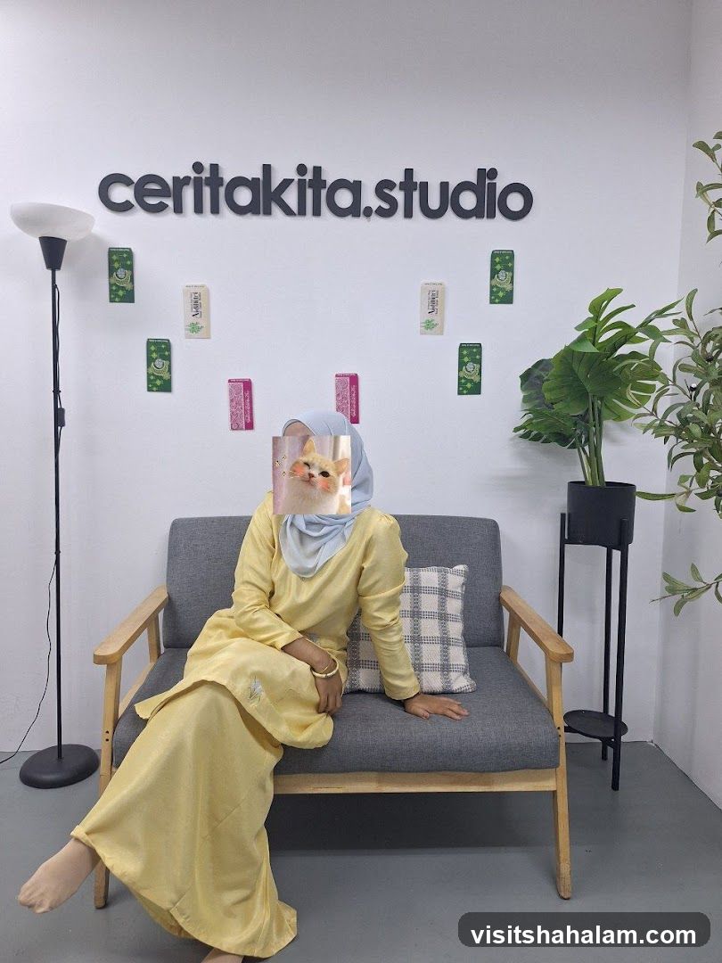 Studio Interior with Person Posing