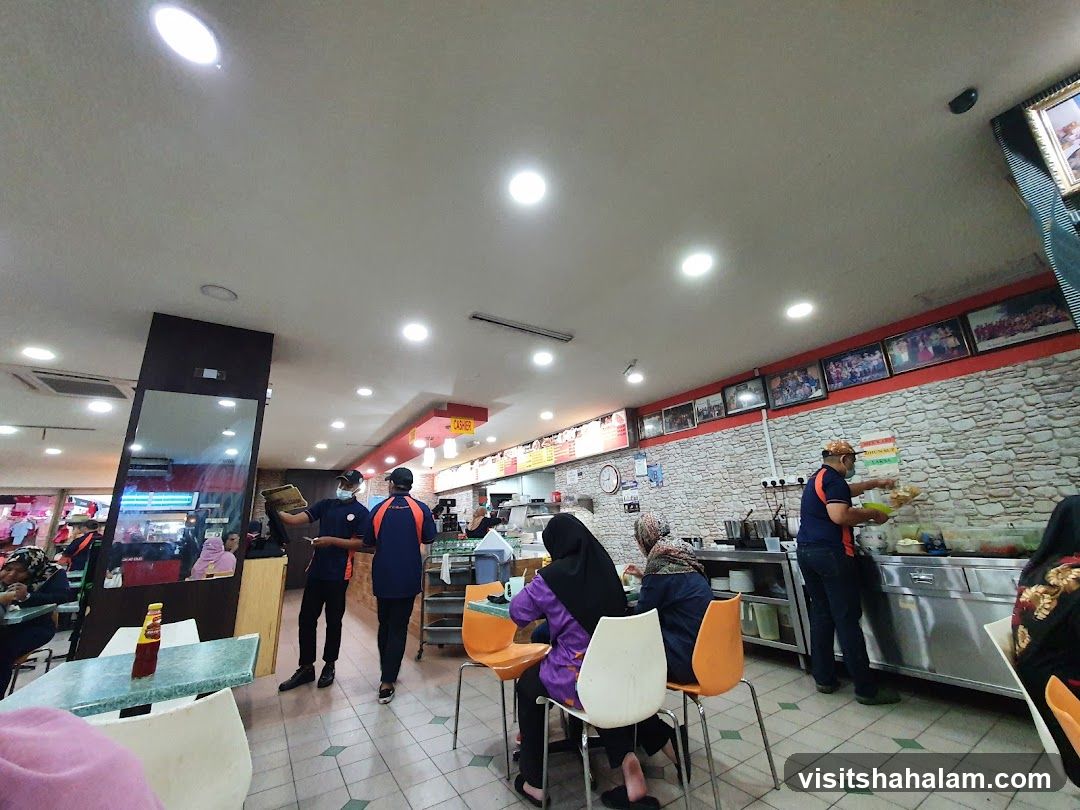 Restaurant Interior with Diners and Staff