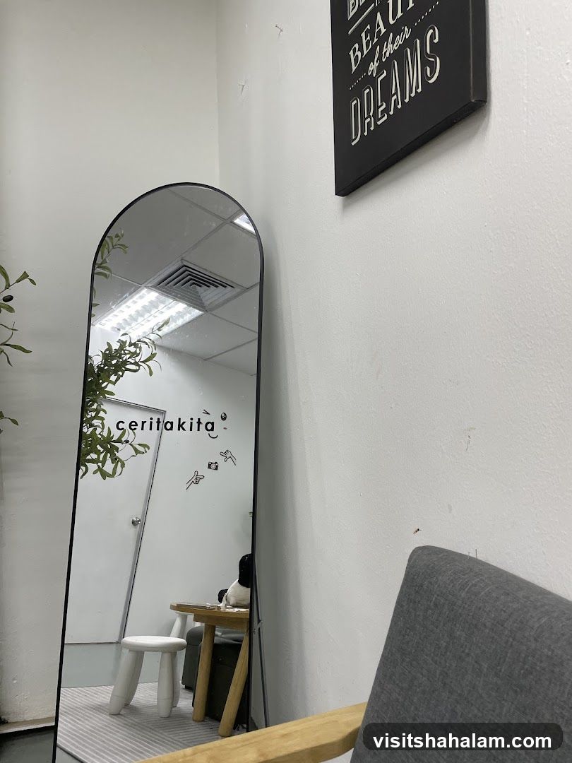 Mirror Reflection with Artwork