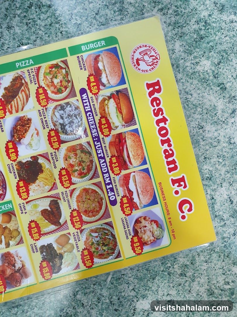 Restoran F. C. Menu