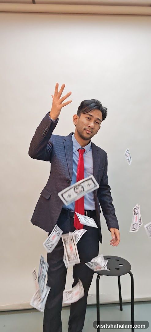 Man in Suit Throwing Money