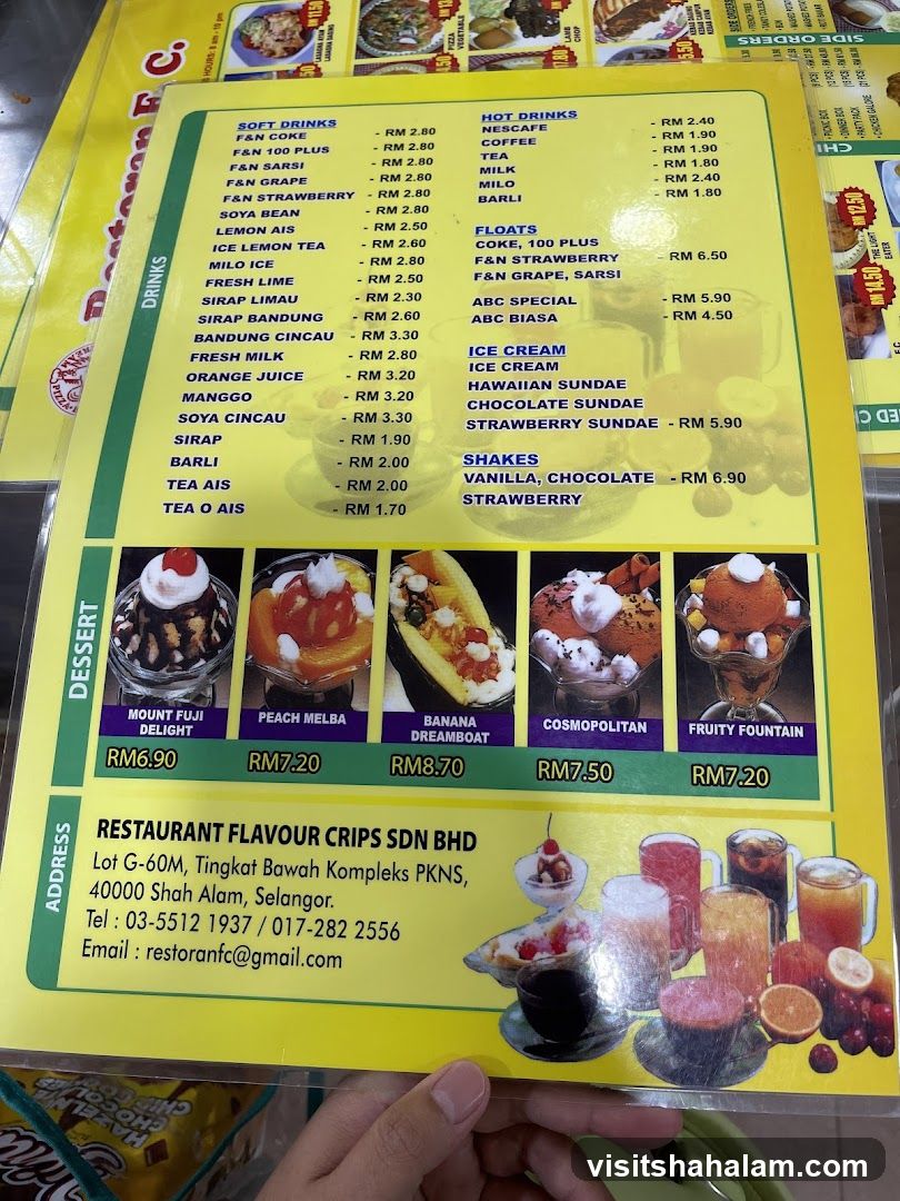 Restaurant Flavour Crisps Sdn Bhd Menu