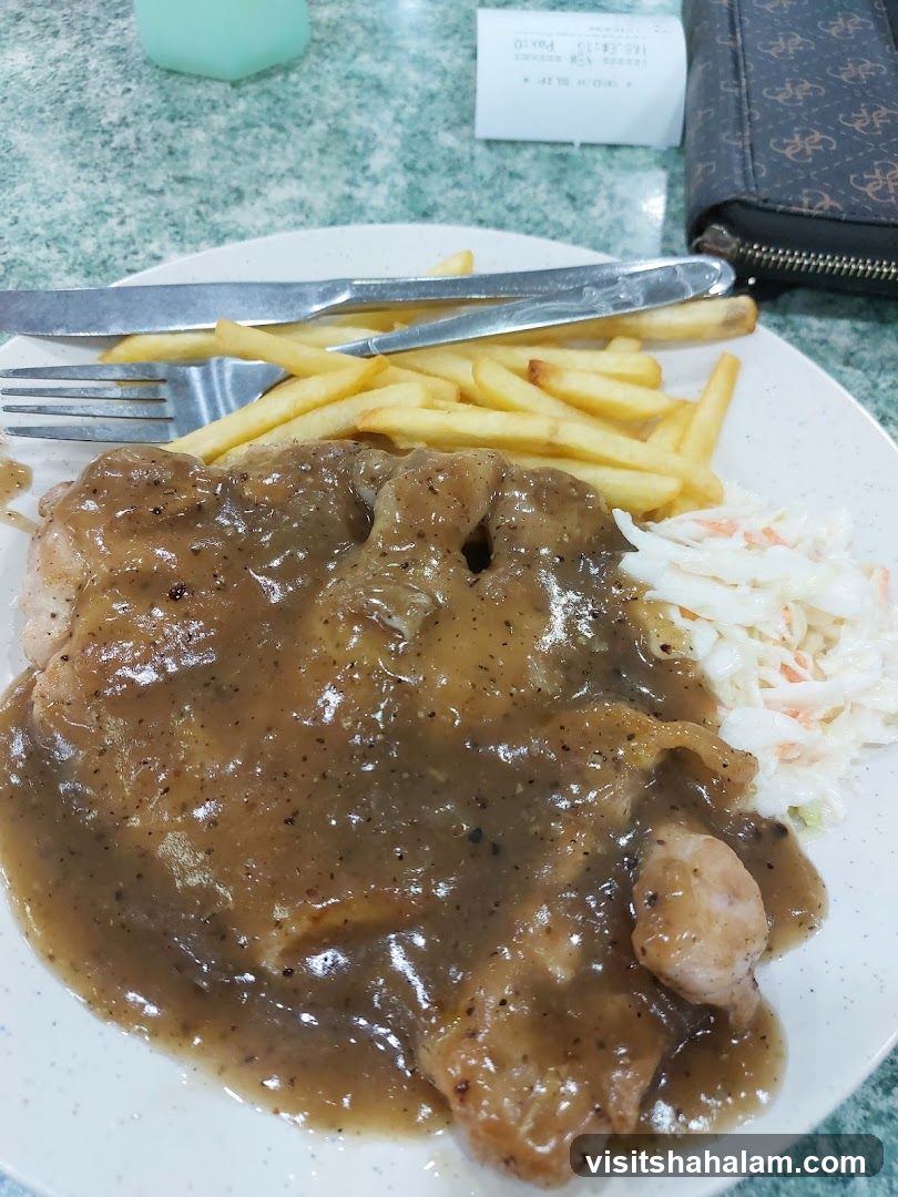 Chicken Chop with Fries and Coleslaw