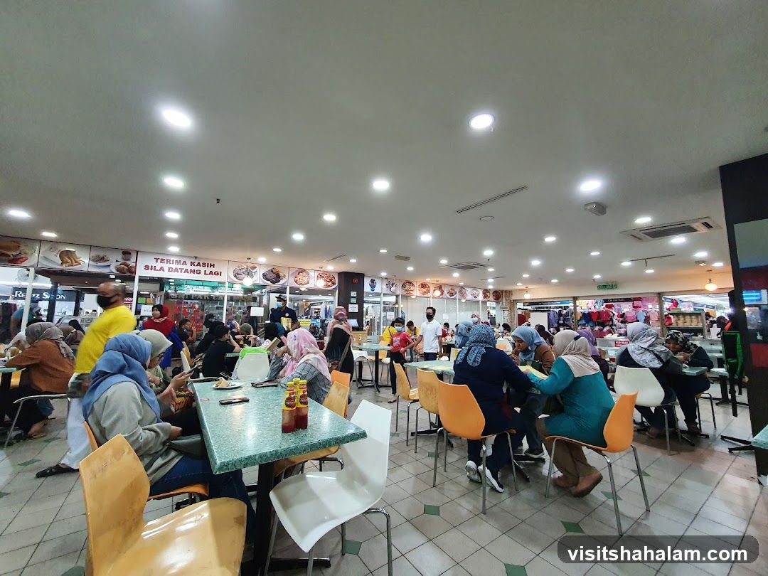 Food court with diners