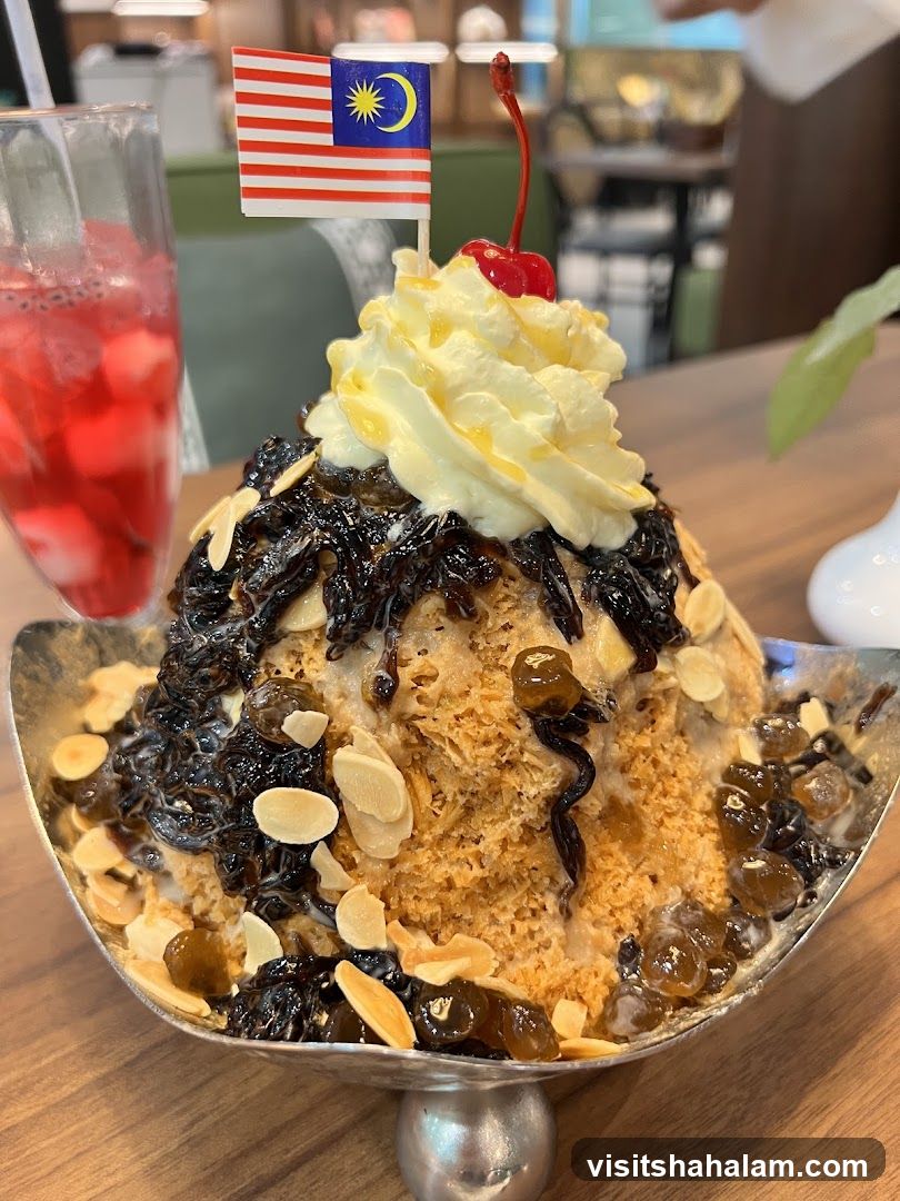 Dessert with Malaysian Flag