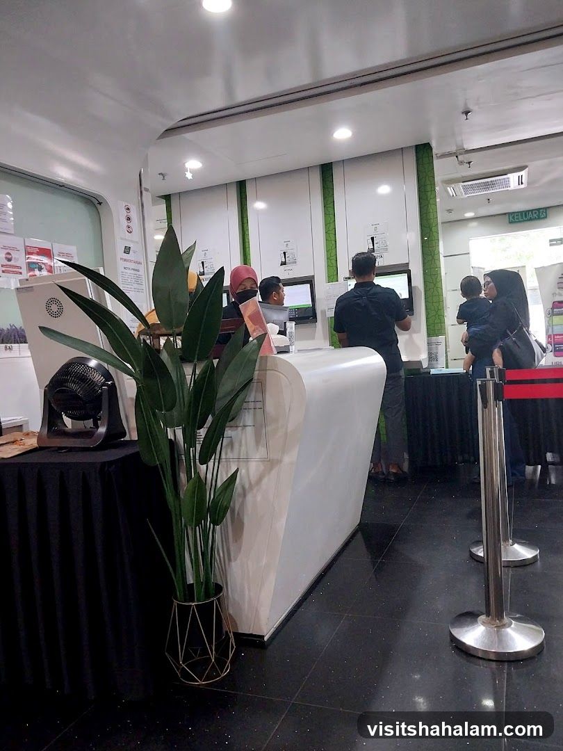 Waiting Area with Service Counters