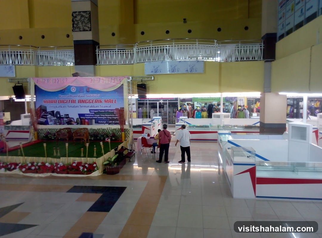 Mall Interior with Digital Products Display