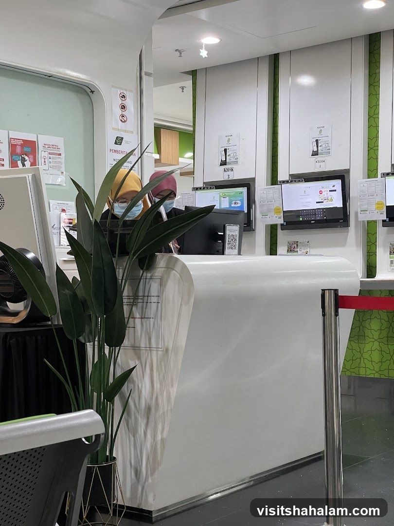 Reception Area with Kiosks