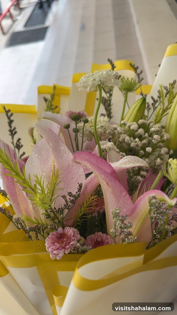 Pink and White Lily Bouquet