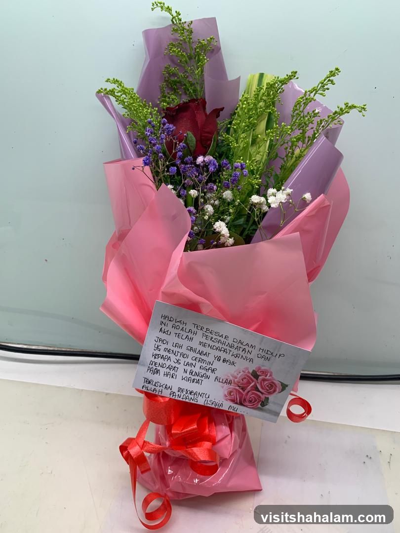 Bouquet with a note