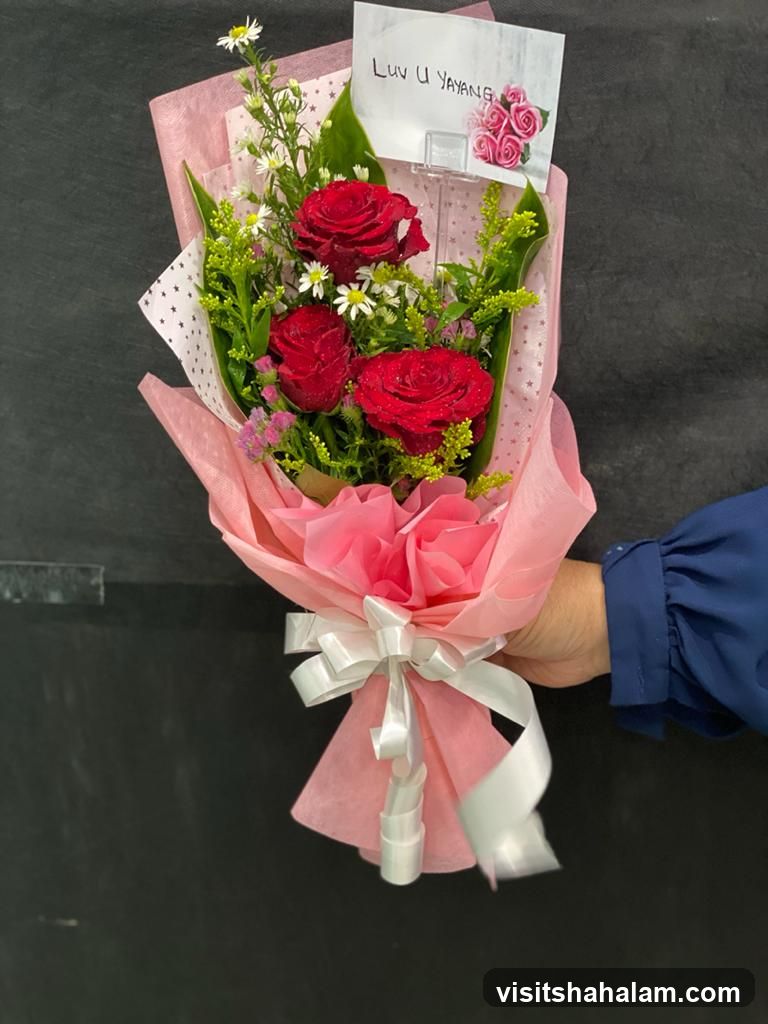 Rose Bouquet with Card