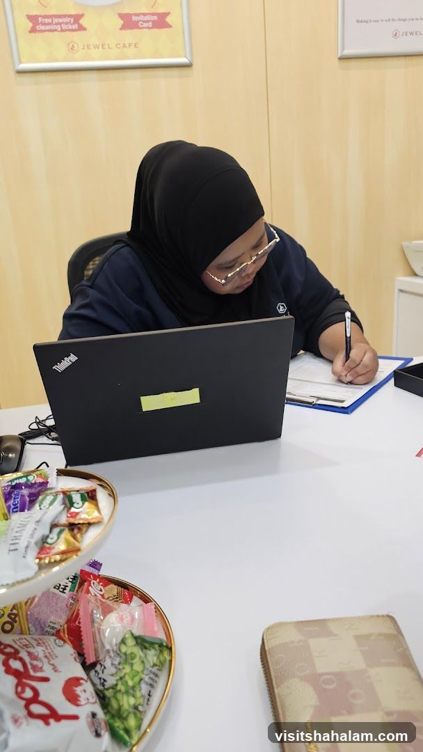 Woman working at a desk
