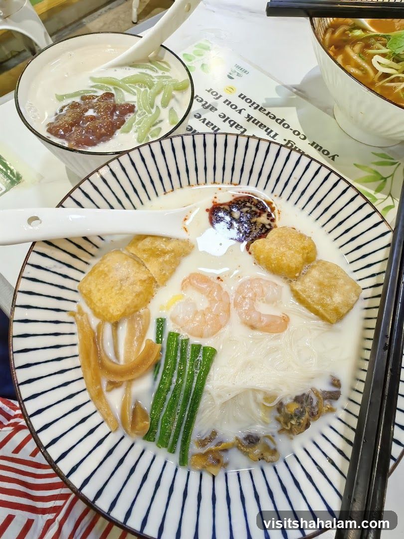 Noodle Soup and Dessert