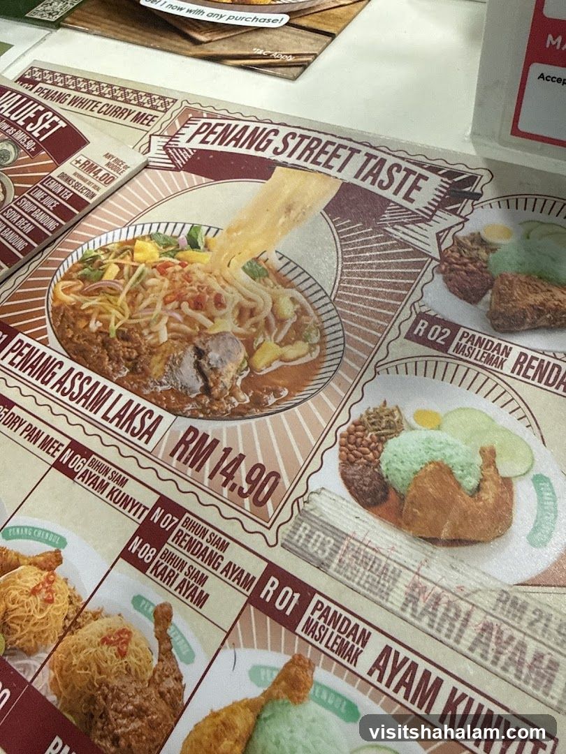 Penang Street Taste Menu