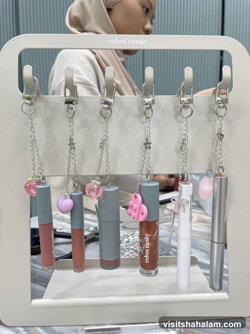Lip Gloss Display with Charms