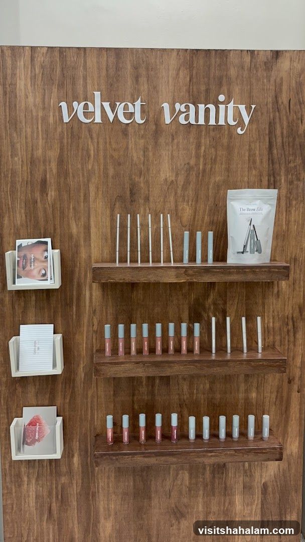 Velvet Vanity Product Display