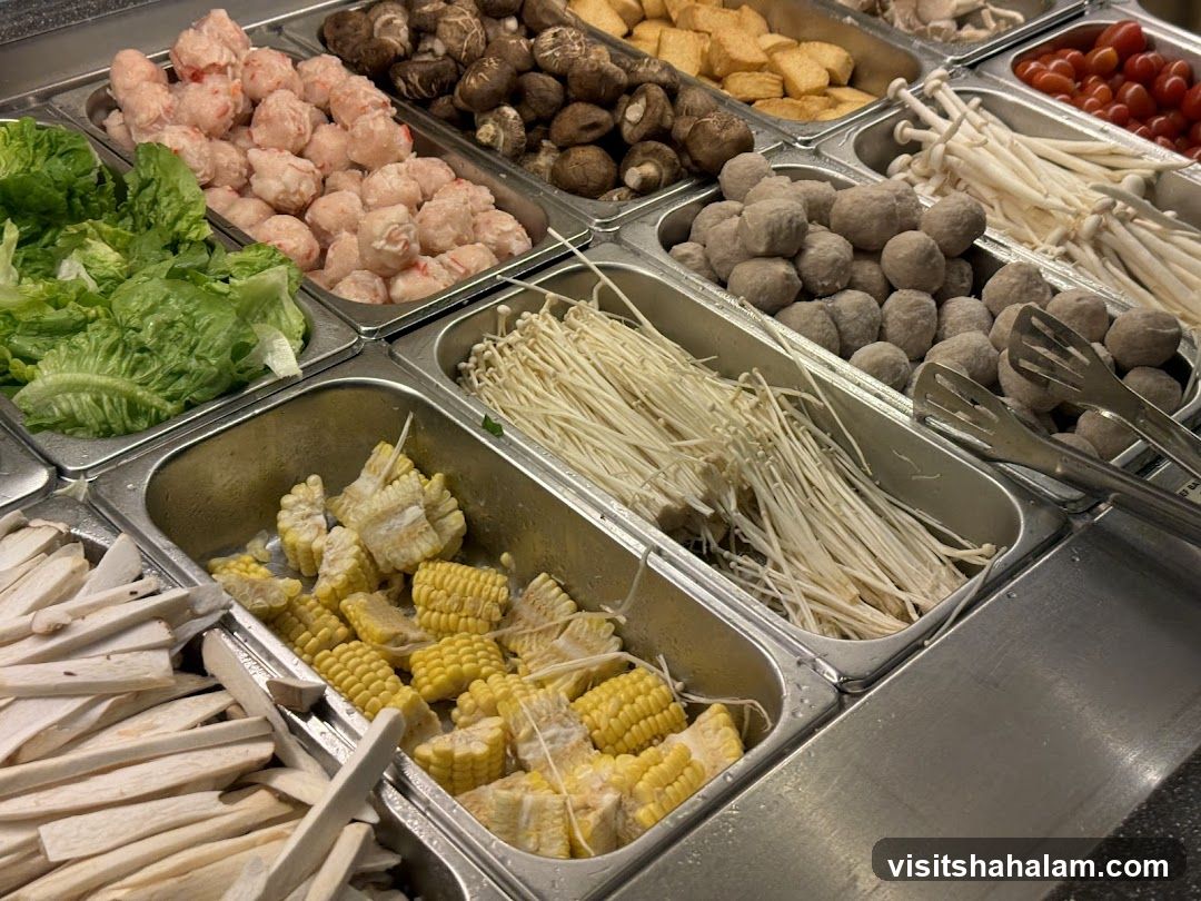 Buffet Display of Ingredients
