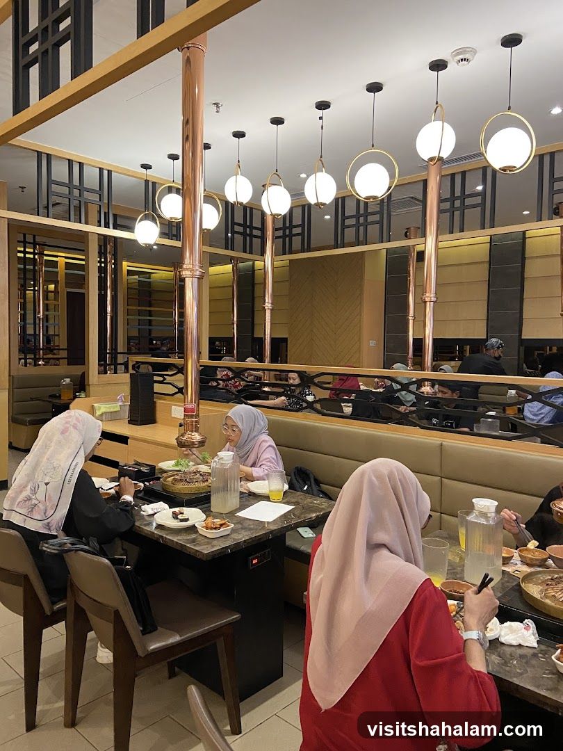 Restaurant Interior with Diners