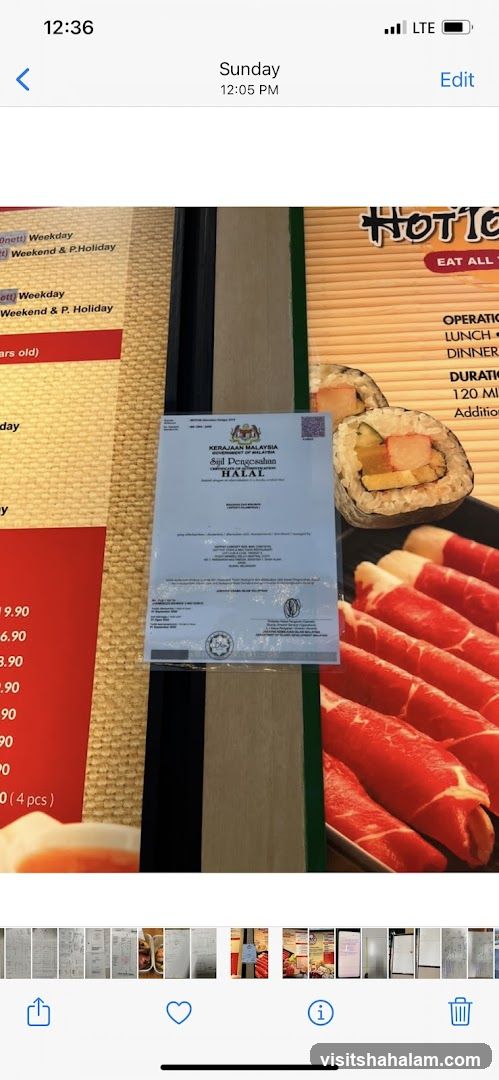 Halal Certificate and Food Display