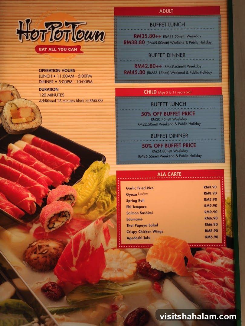 Hot Pot Town Menu